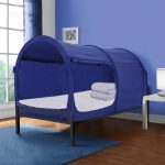 Alvantor Bed Canopy Tents Dream Privacy Space Twin Size Sleeping Tents Indoor Pop Up Portable Frame Curtains Breathable Navy Co