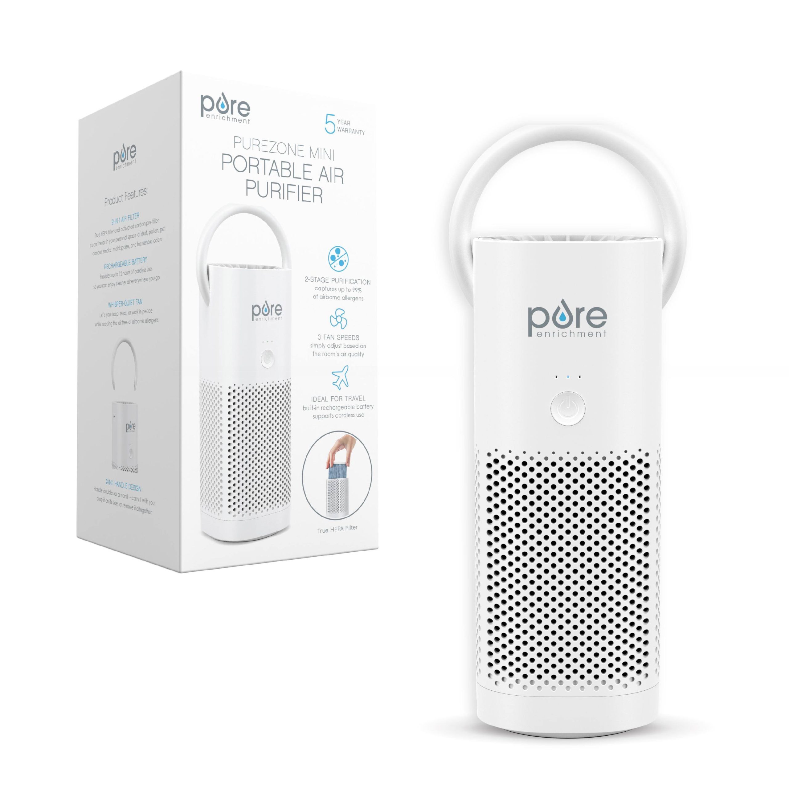9708417fc75847d835b85663e31d8d3bf16af66decff274afcda58ed0487aab2.jpg Pure Enrichment - True HEPA Portable Air Purifier - White - Image 1