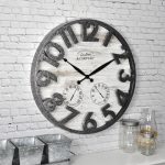 FirsTime & Co. Shiplap Farmhouse Outdoor Wall Clock, Light Gray, 18 x 2.5 x 18 in