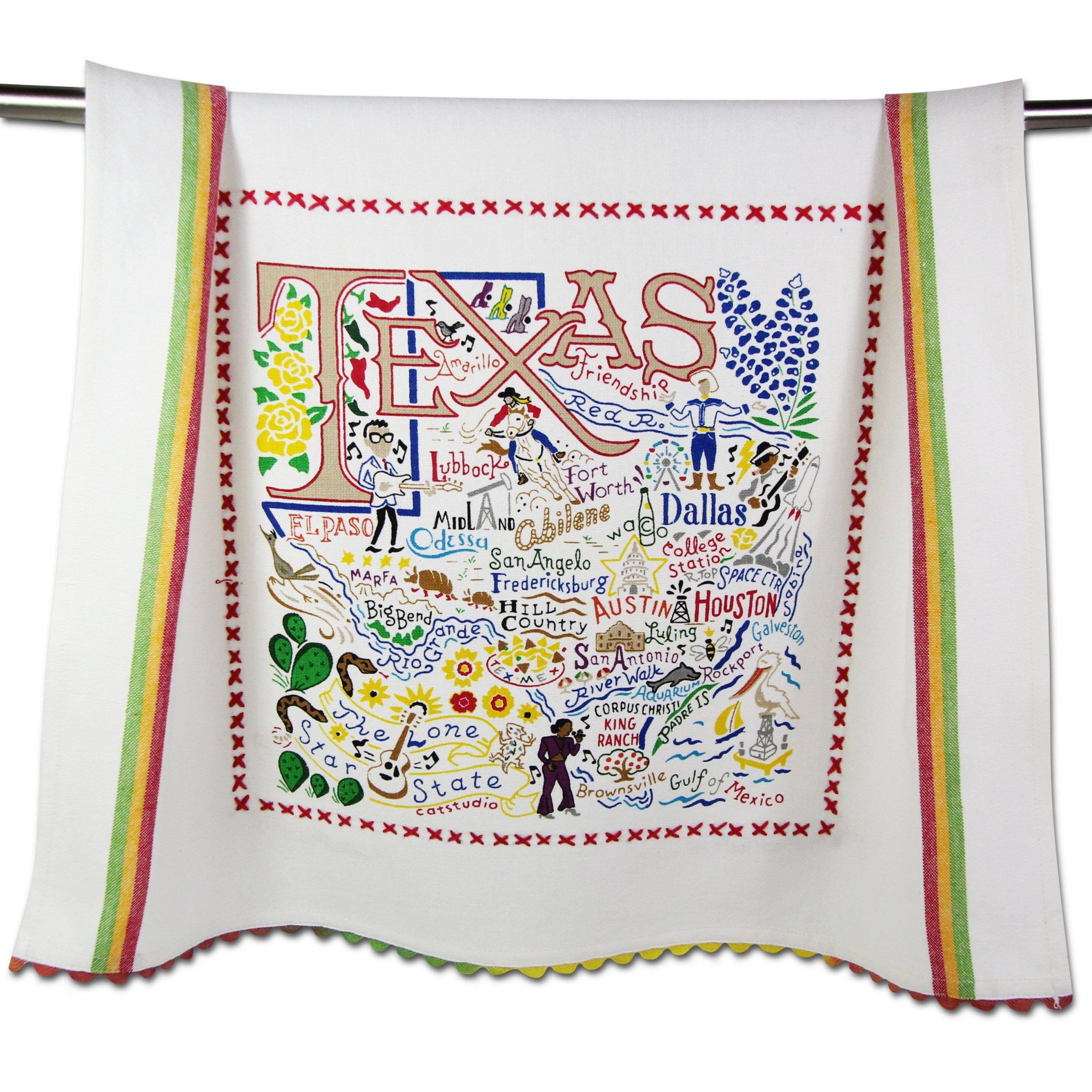 975a62b8fdd6e925751a528d063626f6e44a028f91dcdf97a39da1df895e7bfd.jpg Catstudio Texas Dish Towel - Image 1