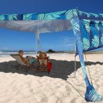 easierhike Beach Sunshade with Side Wall Shade Windproof Design,Sun Leaves