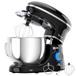 6.3 Quart Tilt-Head Food Stand Mixer 6 Speed 660W, Black