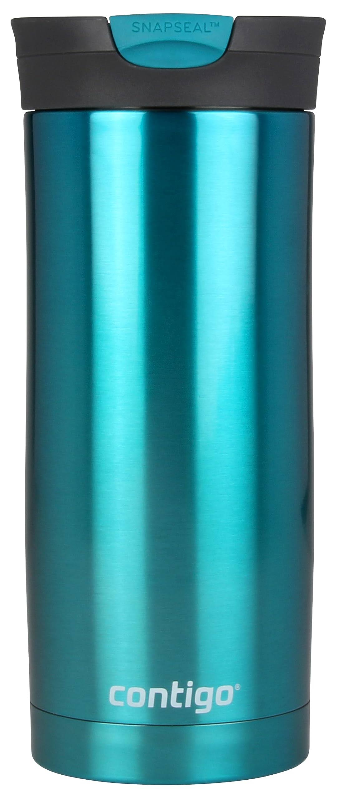 97b0fd41d918767d5badd2608be1800bd56afe715e9522d4a21f74cf298a59b2.jpg Contigo Huron Snapseal Travel Mug, Stainless Steel Thermal Mug, Vacuum Flask, Leakproof Tumbler, Coffee Mug with BPA Free Easy-Clean Lid, 470 ml - Image 1