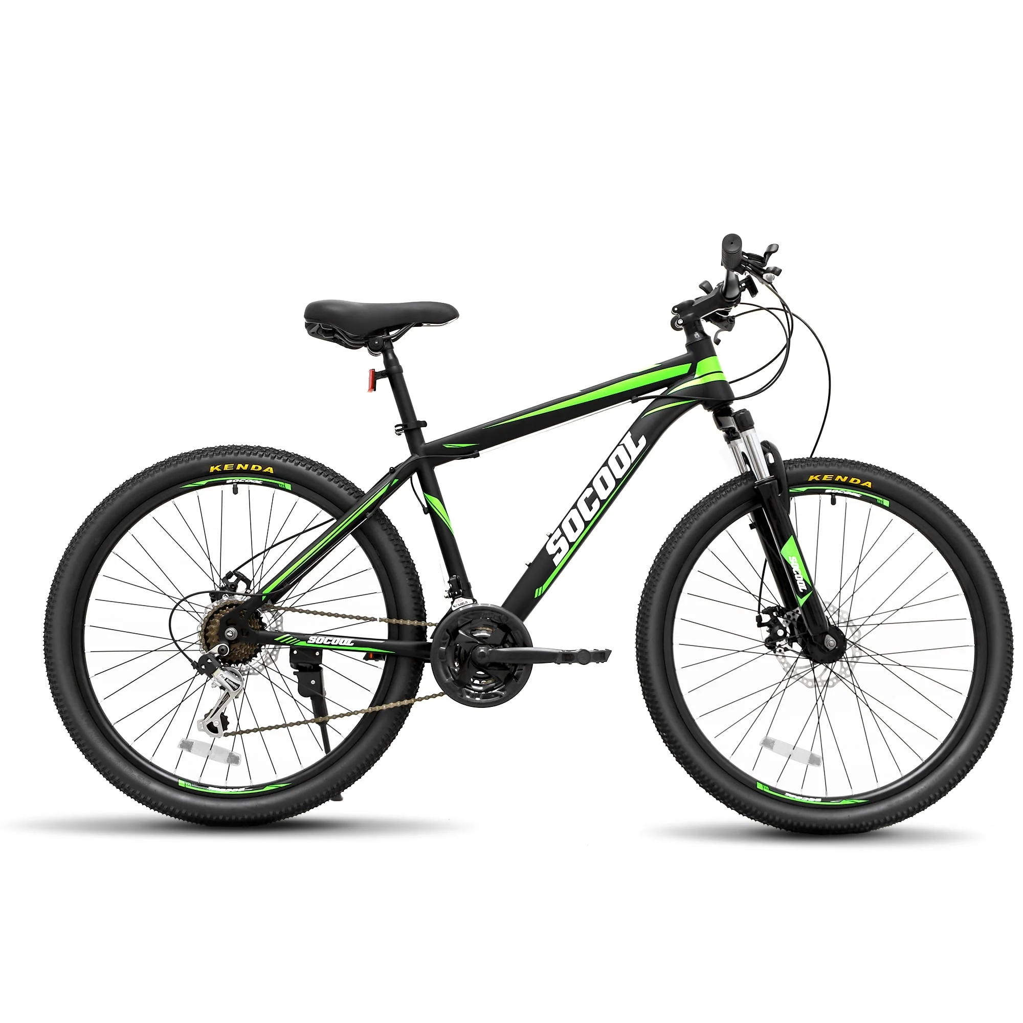 97d293d7ca8792594bcf8c3ae02cabce2acc70667f3ecde690f9e6640bf6d797.webp Mountain Bike, Shimano 21 Speeds Drivetrain, Stainless Steel Frame 26 in Wheels, for Men Women Men'S MTB Bicycle, Black - Image 1