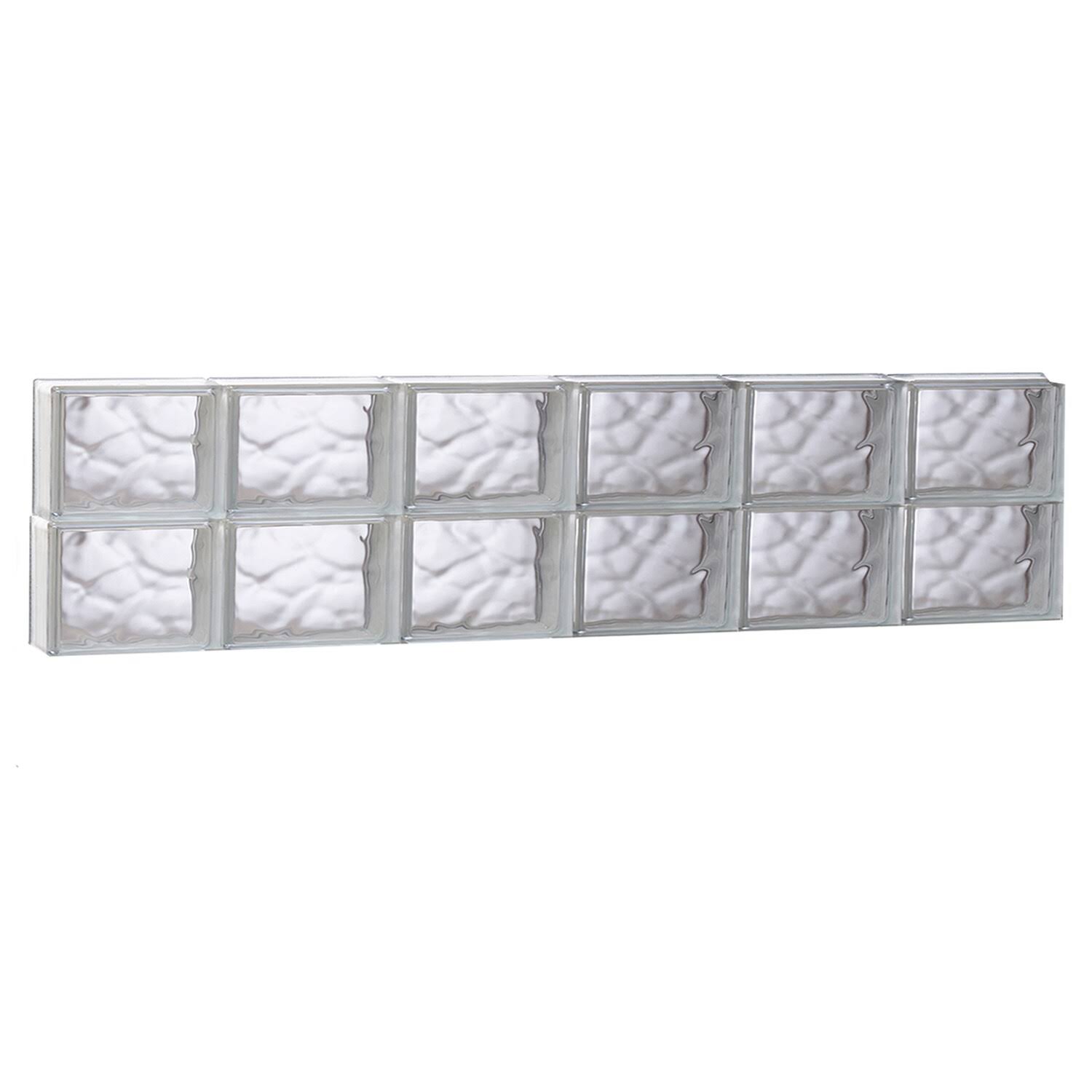980c291aff4b8ecebc08a5b2cbb2aa3fd5dd80fe326f581a5f3f705fc53f84cc.jpg REDI2SET Wavy Glass 46.5-in x 11.5-in Frameless Replacement Glass Block Window in Clear | S4812DC - Image 1