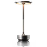 Ambient - Metallic Cordless Table Lamp - Rechargeable - Waterproof - Silver
