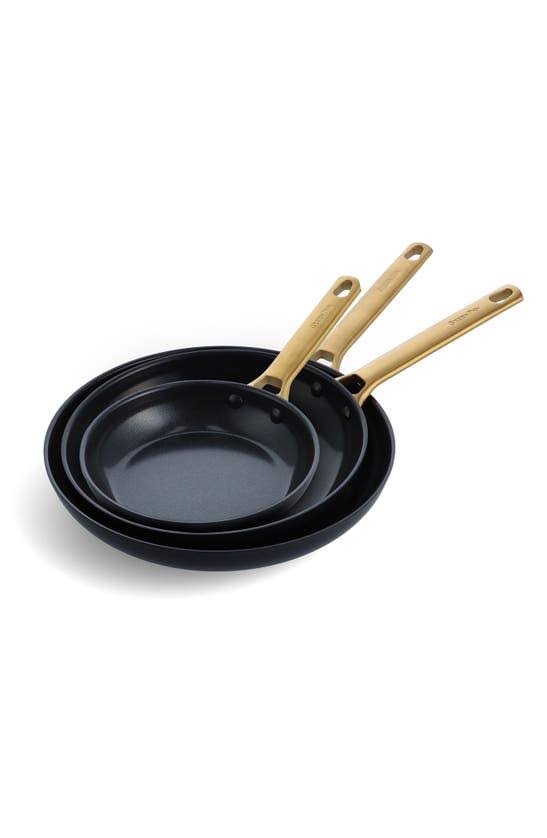9877437978b0605549c5dba16750be6393de7215cddceffc566540d07004313c.jpg GreenPan Reserve Set of 3 Ceramic Nonstick Frying Pans Black - Image 1