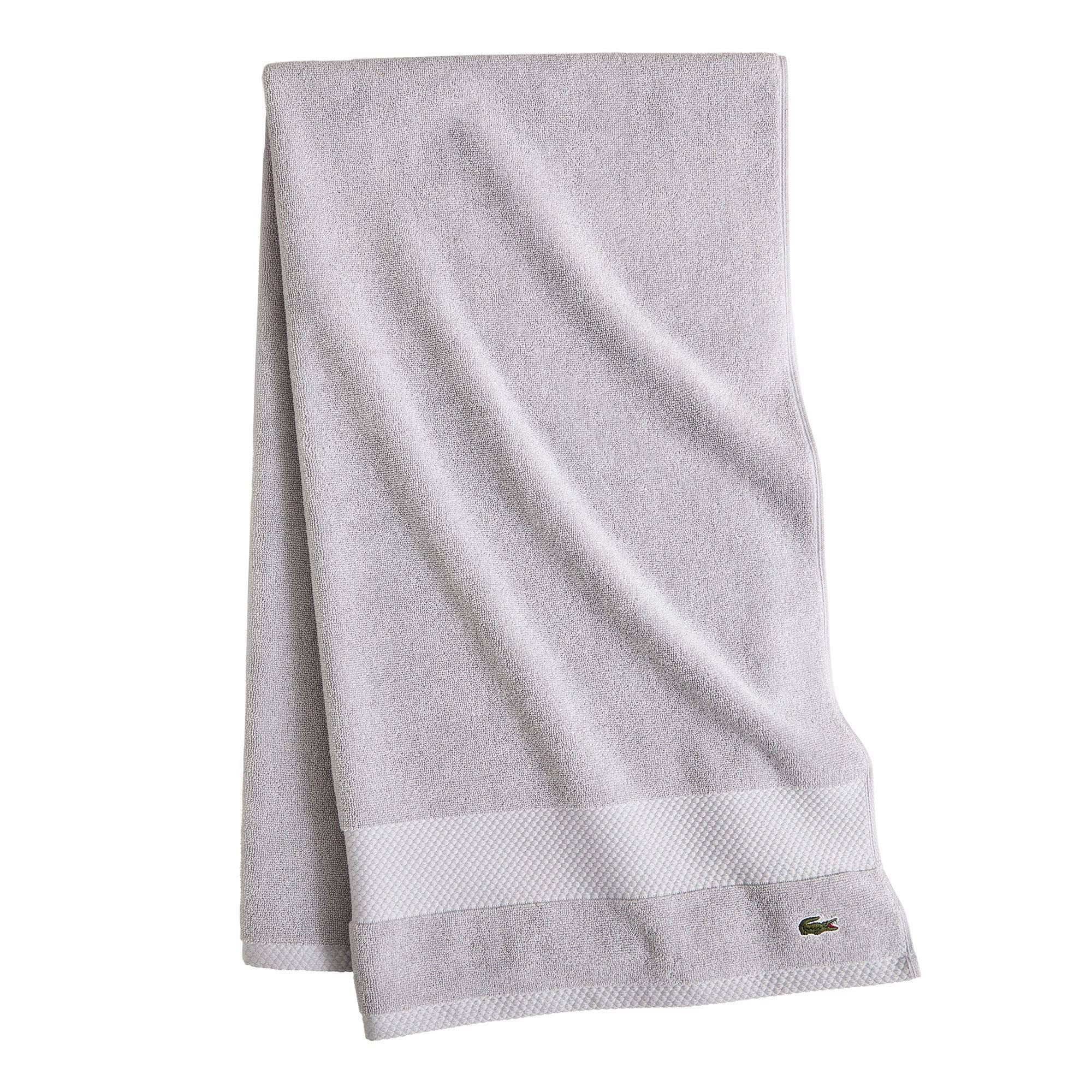 987dc21762611a57babcccdc087fe71b57622464d10d3d06fbdd69bd29a3d564.jpg Lacoste Heritage Antimicrobial Bath Towel - Micro Chip - Image 1