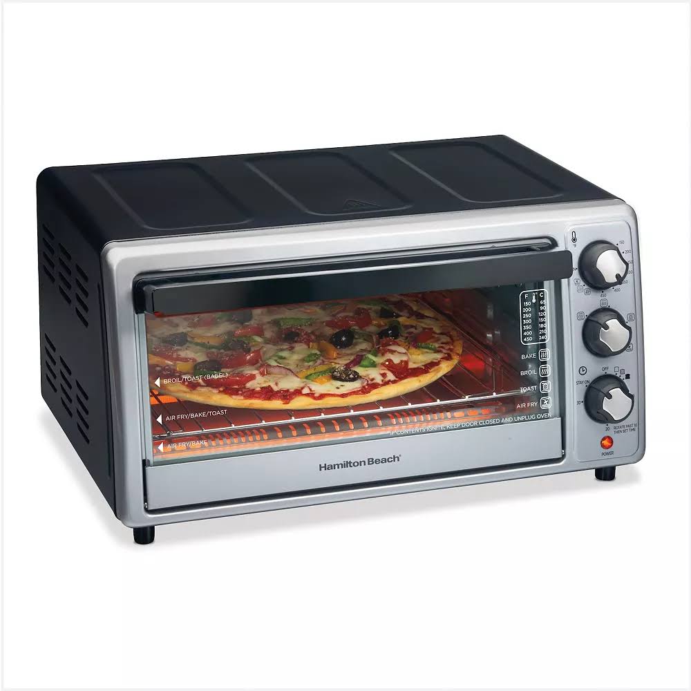 9896de346c2c4276a4b30cb4727369d1f1d45acf07f7778a2a0e9f96862a141b.jpg Hamilton Beach Sure-Crisp Air Fryer Toaster Oven, 6 Slice - Image 1