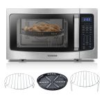 Toshiba 4-in-1 ML-EC42P(SS) Countertop Microwave Oven, Smart Sensor, Convection, Air Fryer Combo, Mute Function, Position Memory