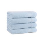 Host & Home Cotton Bath Towel 4-Pack - Misty Blue