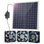 Ankway Chicken Coop Solar Fans 20W Powered 2500 RPM for Greenhouse Cooling Shed IP65 Waterproof RV Ventilation Fan Dog House at MechanicSurplus.com