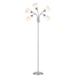 5 Head Floor Lamp (Includes Energy Efficient Light Bulb) White/Silver - Room Essentials