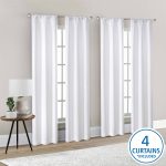 Mainstays A Kind Blackout Curtain Panel Set Polyester - White - 27.5 x 84 in