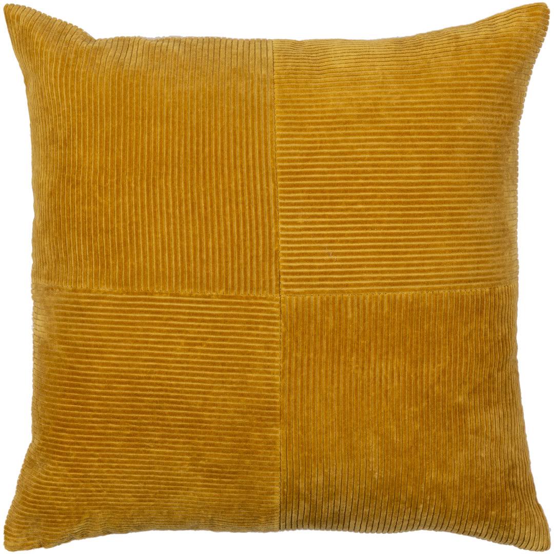 99127a99d296f7189d86c1b2346ff02371ba84fc27bc15981aabcd5612e1826e.jpg Marissa Quarters Pillow Cover Throw Joss & Main Color: Mustard, Size: 20" x 20" - Image 1