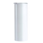 20 oz White Sublimation Tumbler, Blank Straight Cup & Lid