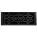 Signature Hardware 919326-4x12 Old Victorian Cast Iron Floor Register - Black