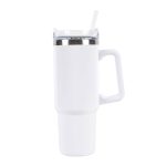New View Gifts & Accessories Stainless Steel 30-oz. Tumbler with Straw - White
