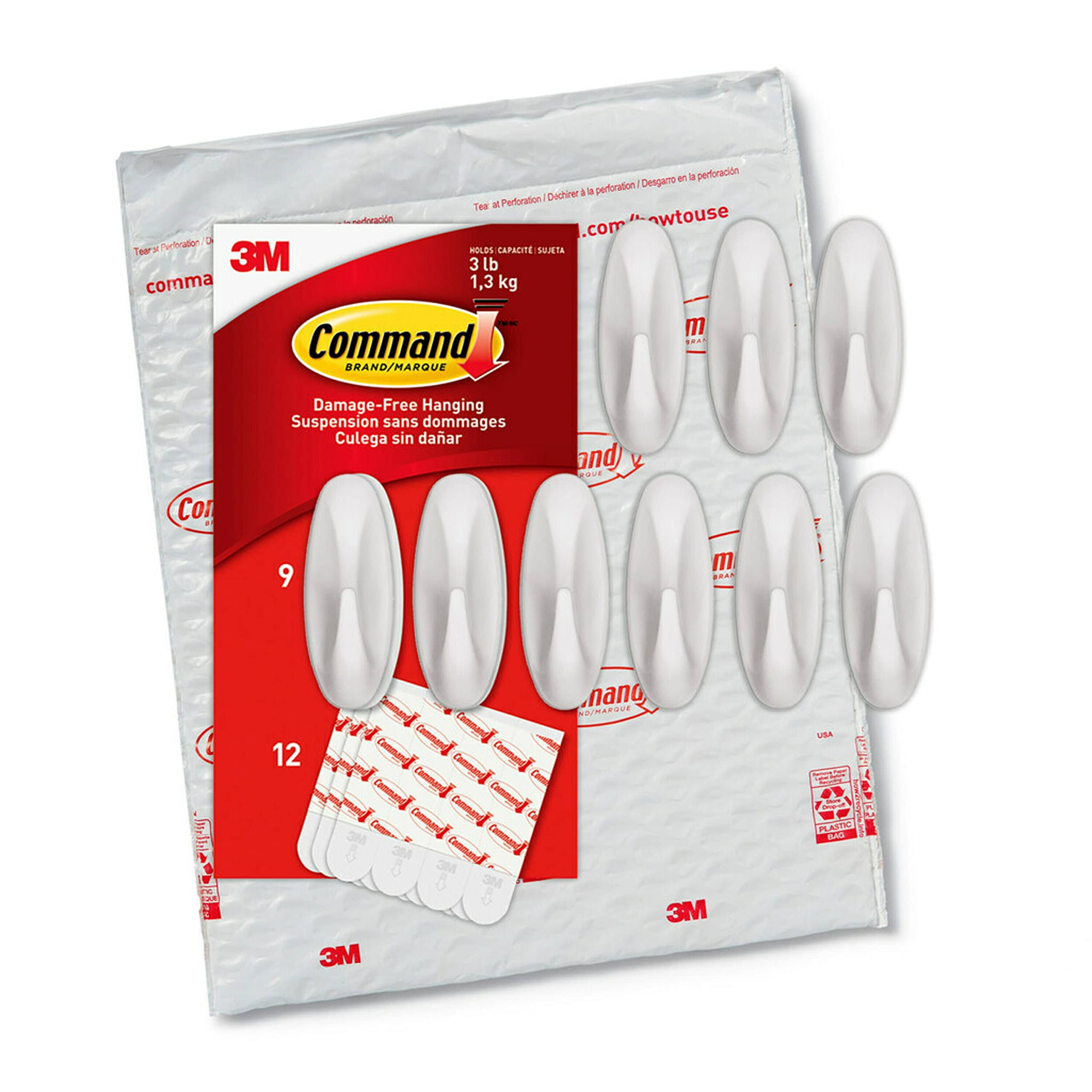 99a521cb194a9b0fb06e588fa2d0454d576dc685ddd6353710118e5ff65fdc7f.jpg Command Medium Designer Hooks, 7 Hooks, 12 Strips - Image 1