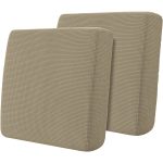 Hokway Stretch Couch Cushion Slipcovers Reversible Cushion Replacement Slipcovers Sofa Cushion Covers(Sand,2)