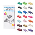 Evershine 12-Pack Heavy Duty Plastic Table Covers Tablecloth Reusable Rectangle