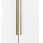 Forno Salerno Espresso 33-inch Side-By-Side 15.6 cu.ft. Refrigerator with Brass Handle - FFRBI1805-33BLK, White