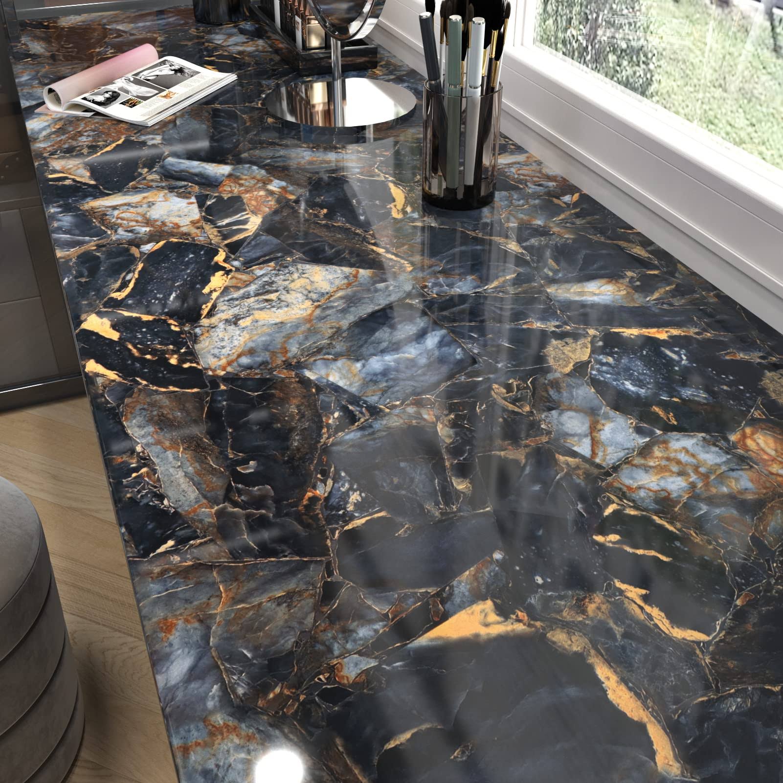 99d11574a302b7f687e5252957b4ed40aebde803d0eec8c6480fea6265f866f9.jpg LiKiLiKi Modern Marble Contact Paper for Countertops Kitchen Backsplash Peel and Stick Wallpaper Bedroom Vinyl Removable Sticker Waterproof Self - Image 1