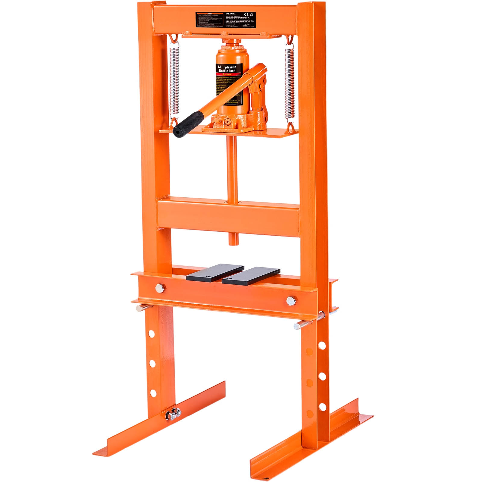 99f8d54fb39a03c48c8c40b001b0c5d97c7a7f155af4158c5484969f0e4bb61e.jpg VEVOR Hydraulic Shop Press, 6 Ton H-Frame Hydraulic Garage/Shop Floor Press, Adjustable Shop Press with Press Plates, Heavy Dut - Image 1