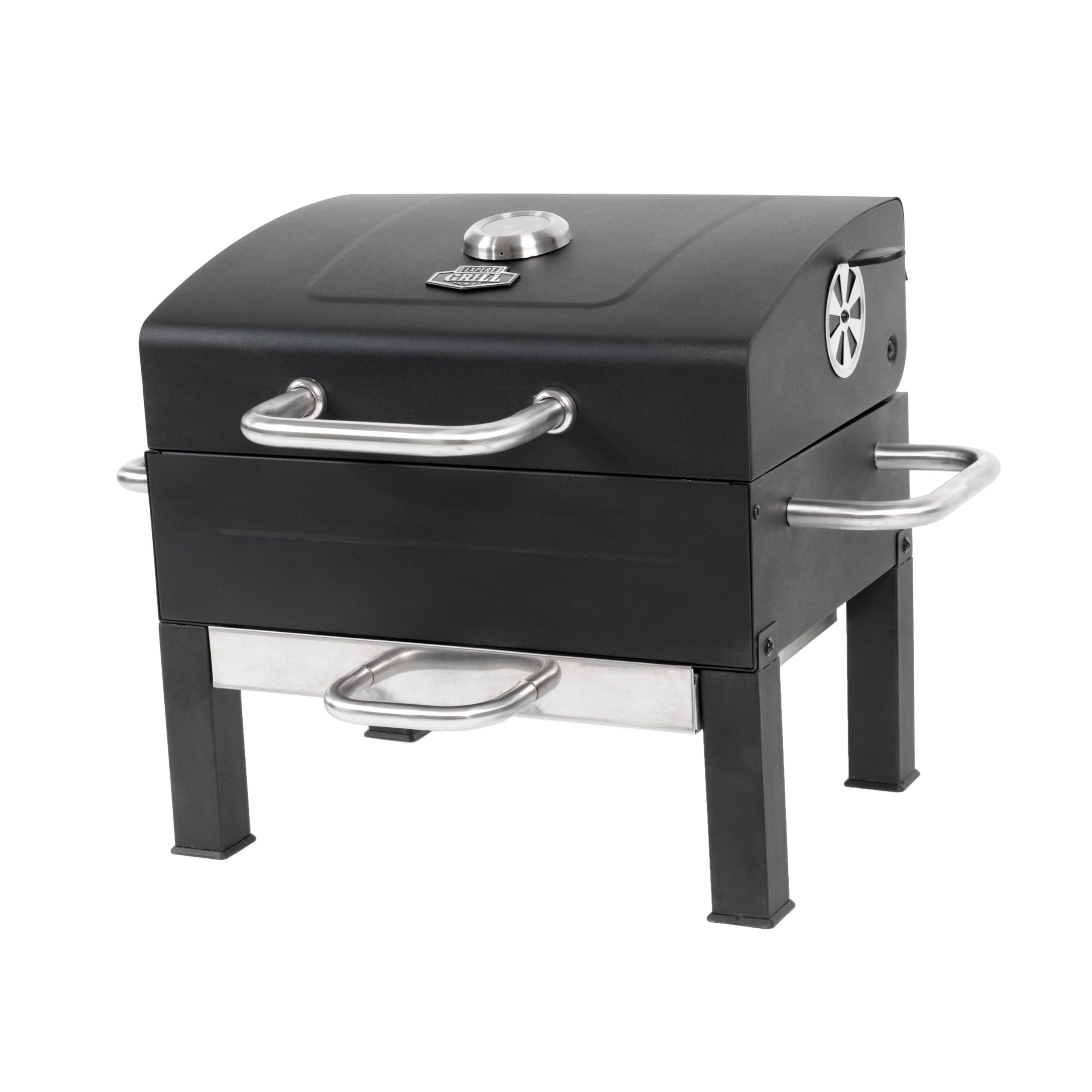 9a22657c79c355d7ad121d8818f16e88ad2ae0c2d1ad4a32934893d1ee878de2.jpg Grill Premium Portable Charcoal Grill. Black and Stainless Steel - Image 1