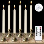 Wondise Remote Flameless Window Taper Candles with Timer and Suction Cups, LED