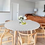 Sorfey Round Tablecloth -Fitted with Elastic, Vinyl with Flannel Back, Fits for Table 30 Inches Round,Water Proof, Easy to Clean, Checked Gray Design