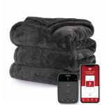 Sunbeam Connected WiFi Heated Blanket, WiFi Electric Blanket, Lofttec, Slate Grey, Full