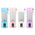Portable Blender,Personal Blender with USB Rechargeable Mini Fruit Juice Mixer for Smoothies Shakes 380ML,Blue