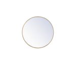 Sabine Metal Round Wall Mirror Finish: Brass, Size: 42" x 42"
