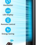 TaoTronics Tower Fan, 36" Cooling Fan with Remote, 65 Floor Fan Oscillating, Powerful Fan with 9 Modes, Large LED Display, 12-Hour Timer, Quiet