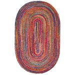 Waterford Handmade Braided Cotton Multicolor Area Rug Zipcode Design Rug Size Oval 5' x 8'