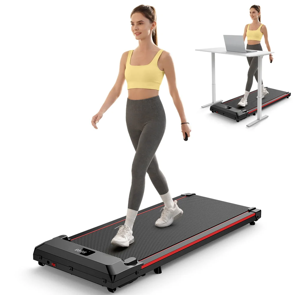 9a5eb802c6eba8be407870366660f82448bd723b9c103c8a566ad182491389e8.webp Walking Pad 2 in 1 Under Desk Treadmill with Remote Control Mini Portable Treadmill for Home Office - Image 1