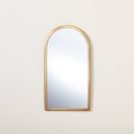 Arched 8" x 16" Metal Frame Wall Mirror Brass Finish - Hearth & Hand with Magnolia