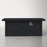Rashid Rectangle Fire Pit Table Size: 24'' H x 60'' W x 26'' D Finish: Charcoal