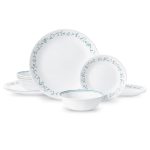 Corelle Country Cottage White and Blue 12 Piece Dinnerware Set