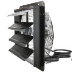 VEVOR Shutter Exhaust Fan, 16'' with Temperature Humidity Controller, EC-Motor, 2650 CFM, 10-Speed Adjustable Wall Mount Attic