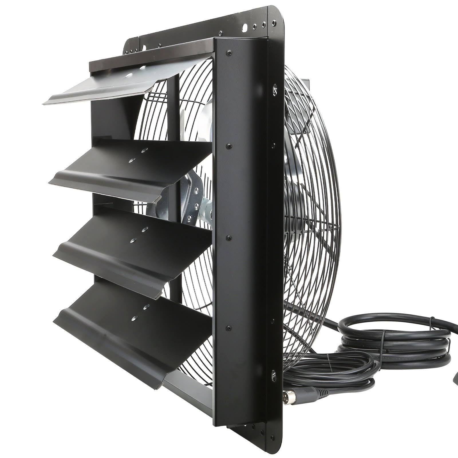 9ab8f939bcaaa4ee538705543a191861b9d186021fc96f52b337b09fa0c6b3cf.jpg VEVOR Shutter Exhaust Fan, 16'' with Temperature Humidity Controller, EC-Motor, 2650 CFM, 10-Speed Adjustable Wall Mount Attic - Image 1