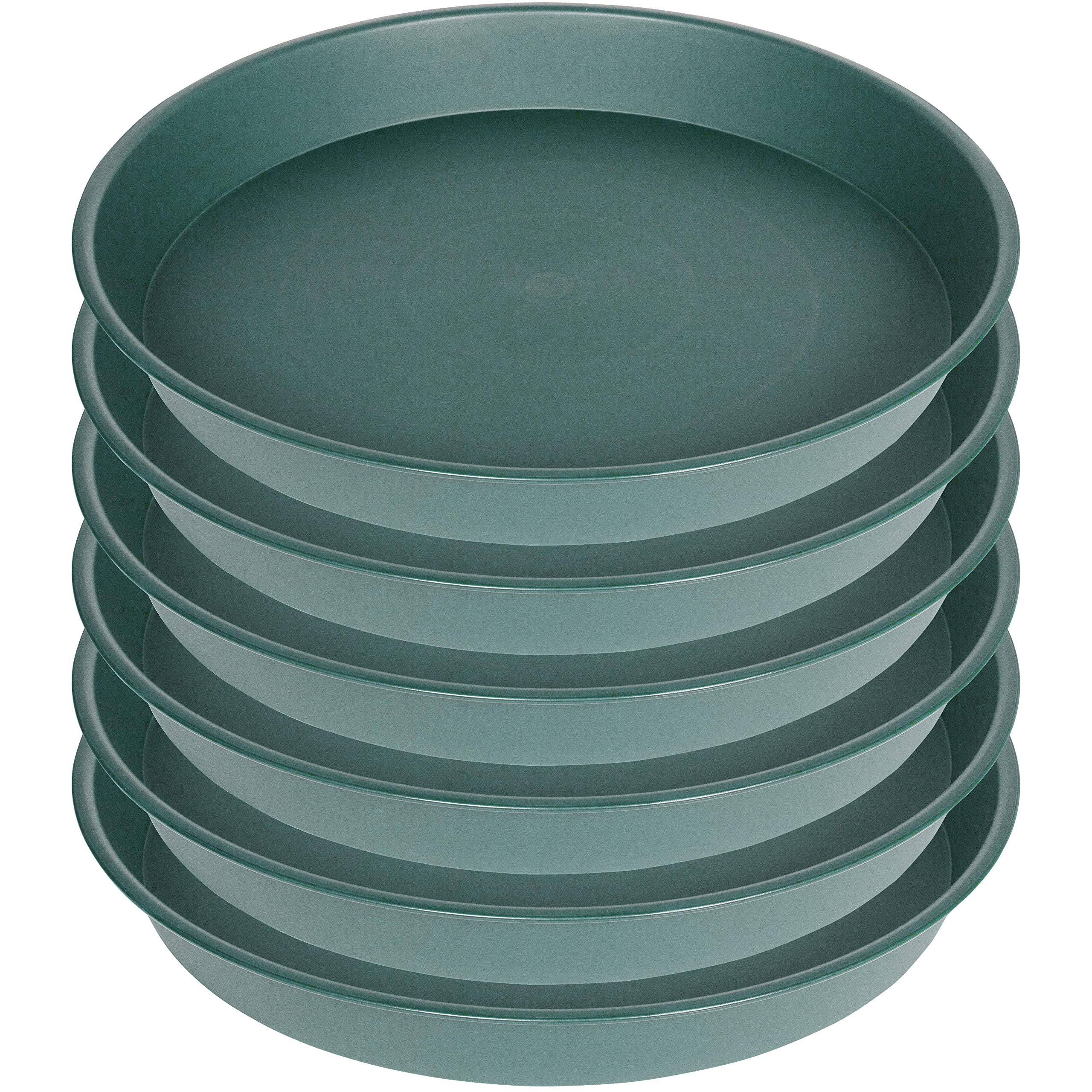 9ae0540324c6a7f4990d66af05784f7ab898b3ad2fb783250ba4dedc4dc7a997.jpg Bleuhome 6 Pack of Bird Bath Bowl 8 inch, 8 10 12 14 16 18 20 inch Heavy Duty Birdbath Bowls Only, Durable Plastic Round Large Plant Saucer Dish for - Image 1