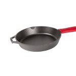 Lodge 10.25 inch Cast Iron Skillet. Pre-Seasoned 10.25-Inch Cast Iron Skillet with Red Silicone Hot Handle Holder. 10.25"