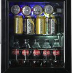 Krib Bling Beverage Refrigerator Cooler 75 Can Freestanding Beverage Cooler with Adjustable Shelving Glass Door for Beer Soda or Wine for Home
