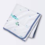 Cloud Island Jersey Knit Reversible Blanket School of Fish | Target