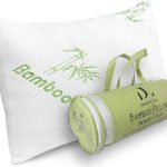 Bamboo Pillow King 20" x 36" Shredded Memory Foam for Sleeping - Ultra Soft, Cool & Breathable Cover with Zipper Closure - Relieves Neck Pain,