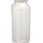 Mainstays 1 Quart Refrigerator Shaker Bottle, Mixer Container, Clear Plastic, White Lid