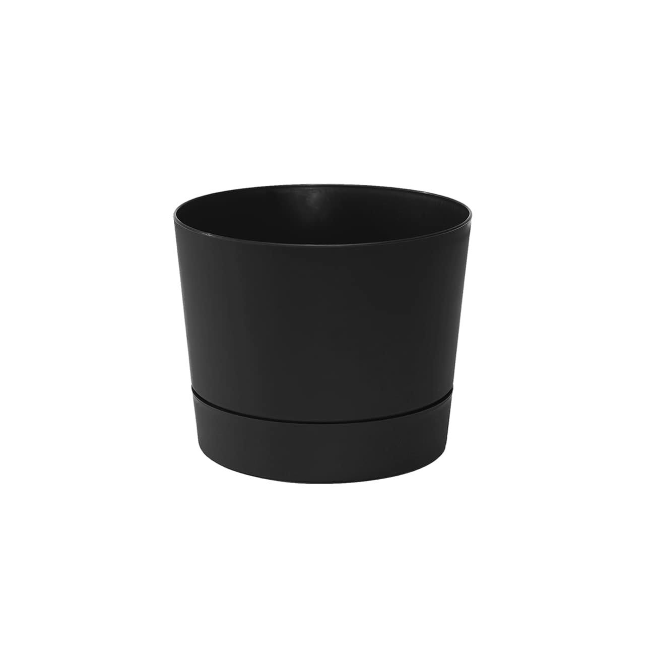 9c123ae35265b42a1e4cb87240e9baad41b2645c6343ae773b82e75b8fb91d93.jpg Root & Vessel Cylinder Pot, Matte Black, 8.5" - Image 1