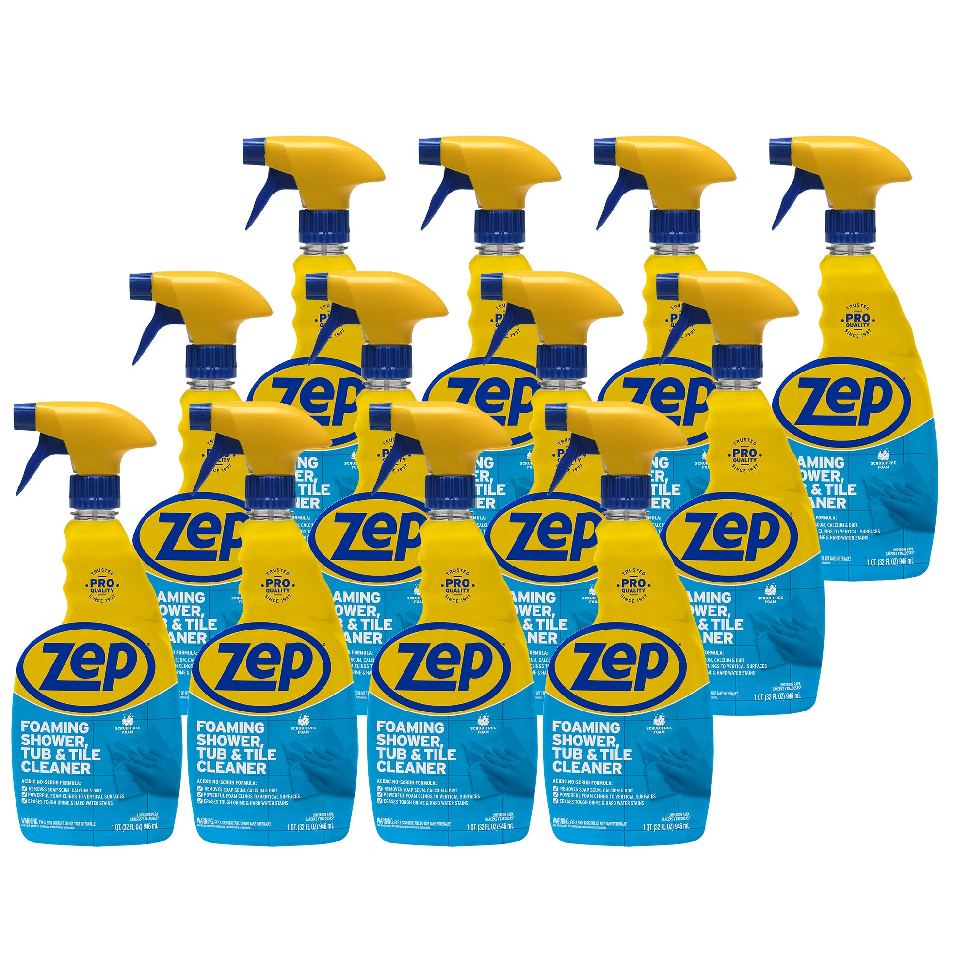 9c538222dd1c9a0ce6658281e2b06960433f8e9f094ed9e7bb91975a76662784.jpg Zep 32 oz. Power Foam Tub and Tile Cleaner (12-Pack) - Image 1